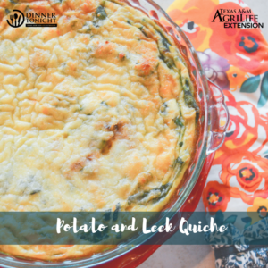 Leek and Potato Quiche a recipe by Dinner Tonight