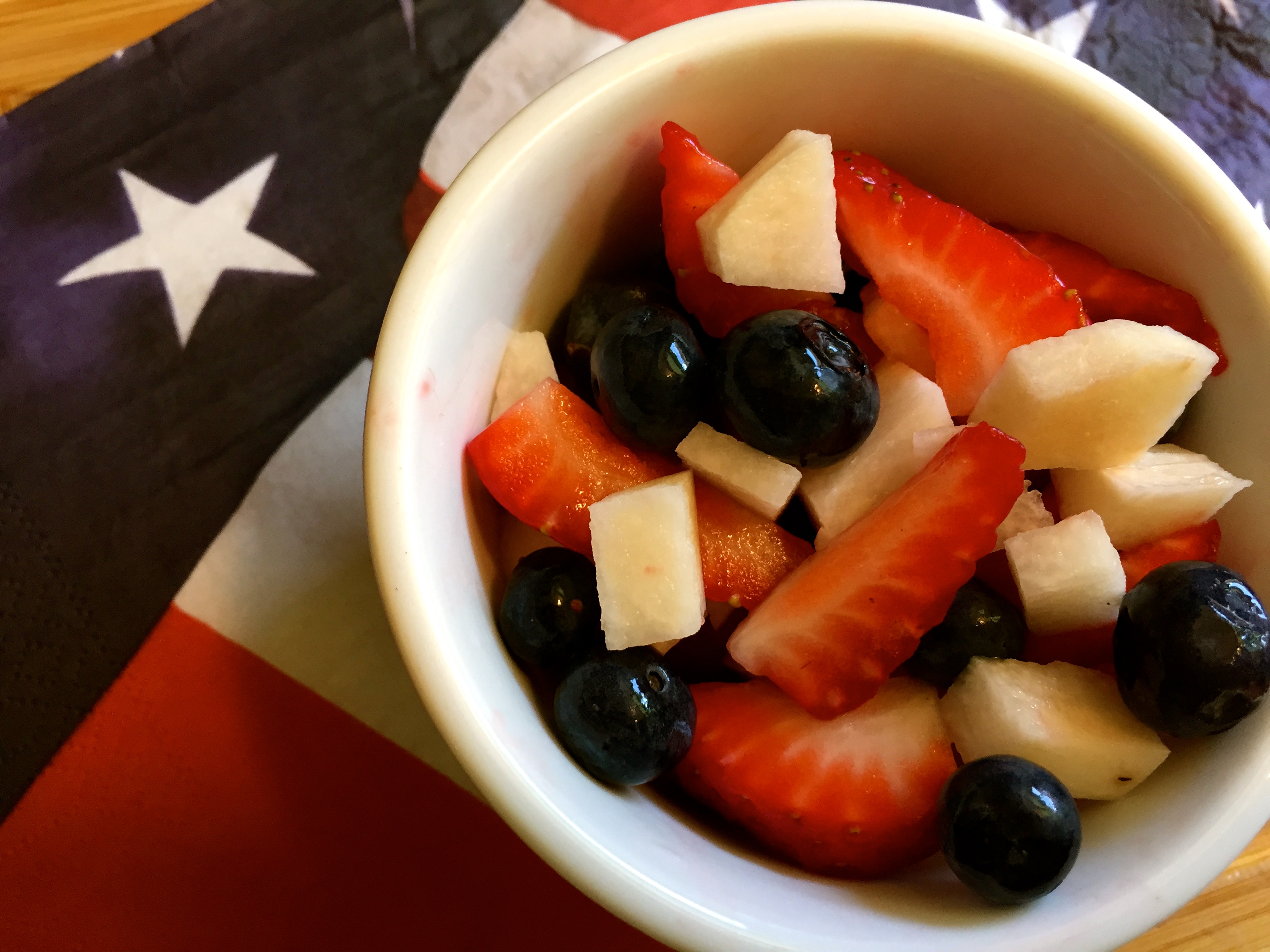 Red, White and Blue Fruit Salad