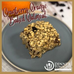 Cranberry Orange Baked Oatmeal