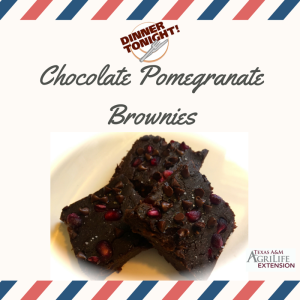 Chocolate Pomegranate Brownies, a recipe by Dinner Tonight