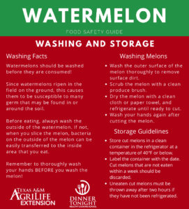 an image describing watermelon food safety tips