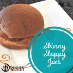 Skinny Sloppy Joes plated on a white plate with a paisley pattern.