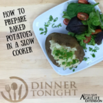 How to prepare baked potatoes in a slow cooker by Dinner Tonight